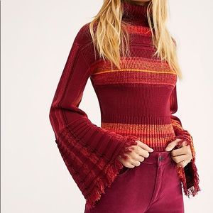 NWT Free People Close To Me Striped Pullover